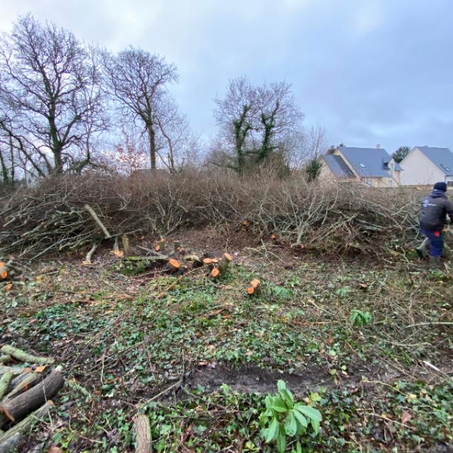 Travaux de broyage situe entre Caen et la cote de nacre 